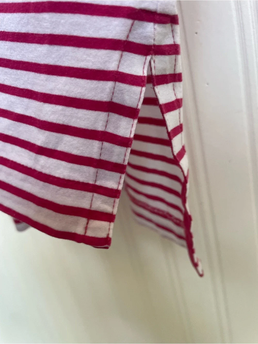 Polo by Ralph Lauren Pink/White Striped shirt w/ green embroidery Men’s Large